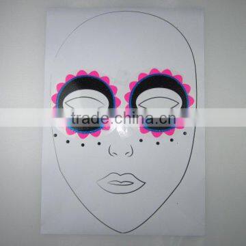 Wholesae Halloween Cartoon Cat Whisker Rhinestone Temporary Eye Tattoos Crystal Eye Sticker Safe Makeup Face Tattoos Factory photo-5