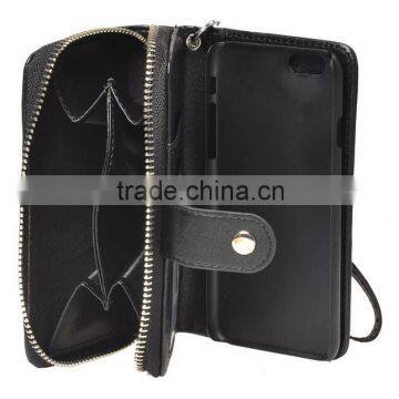 Multi-functional Zipper Wallet Leather Case Leather Wallet Phone Case for iPhone 6/6s