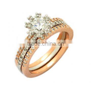 Hot selling CZ stone brass jewelry ring