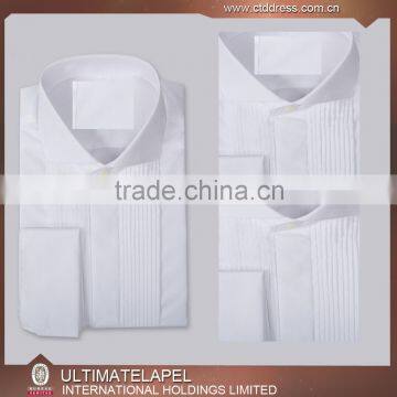 Groom wedding dress pleats shirt for men