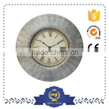 Decoration Sliver Round Wall Clock New Design Home Decor