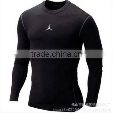 The Three Generation NK Man Pro Tights Movement Training Run Fast Dry in Autumn and Winter Outdoor Fitness Wear Long Sleeved T-s photo-2