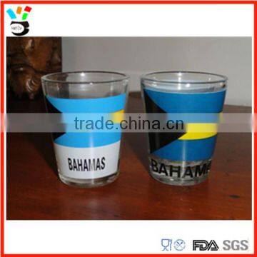 1.5oz cheap price bahamas flag shot glass souvenirs