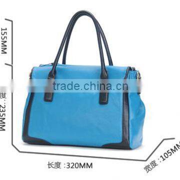 Navy Genuine Leather Lady Fashion Bag Online Shop China Fashion Tote Bag photo-3