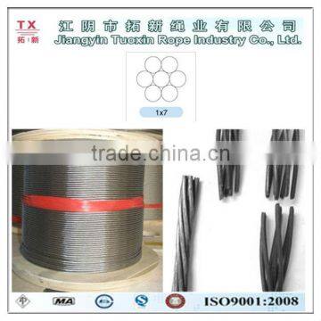 stainless steel strand wire rope 1*7