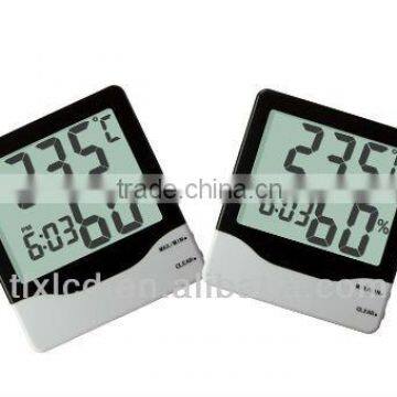 TL8003A Digital Wall Clock With Instant Read Thermometer And Hygrometer