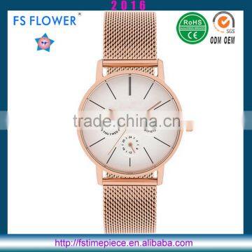 FS FLOWER - Fashion Watch Young Teenager Mesh Watch Band Quartz Movement