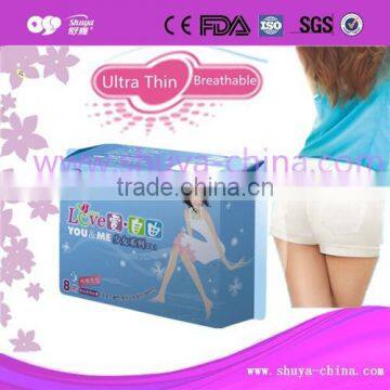 Negative Ion Feminine Sanitary Napkins