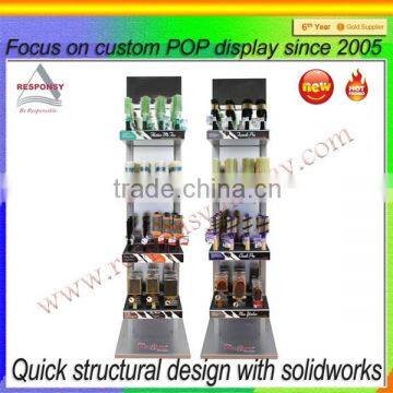 free standing cosmetics shop fitting display stand cosmetic product stands