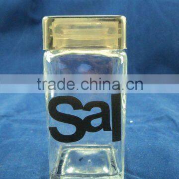 labels spice jars, salt printing square bottles