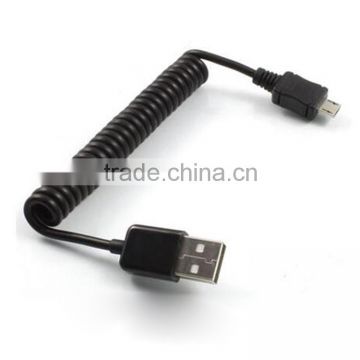 1m USB 2.0 A Male to Micro 5pin Male Coiled Cable