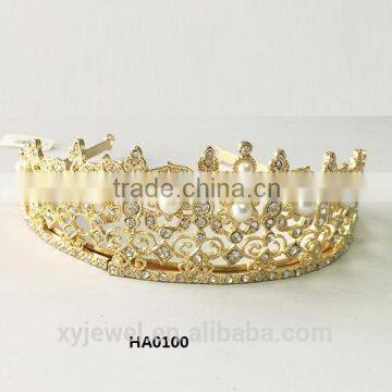 Wholesale new wedding headdresses gold tiaras and crown