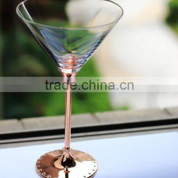 Delicate High base metal handmade whiskey glass cup wendding