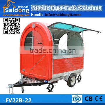 factory price electrical mobile food cart/food kiosk/food van