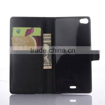 2015 Stylish Stand Wallet Lychee Leather Phone Cases for Wiko Highway Pure Wholesale photo-6