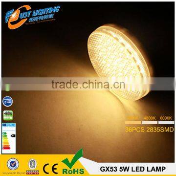 5w 380lm LED Cabinet Light GX53 3W 2700K/4200K/6500K with CE certificate