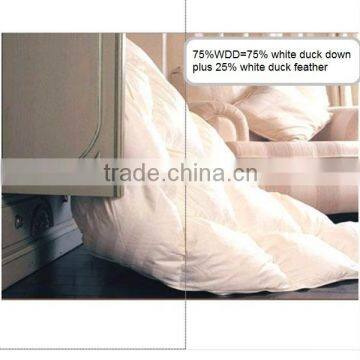 high quality high threads Goose Down Comforter, with white cotton shell