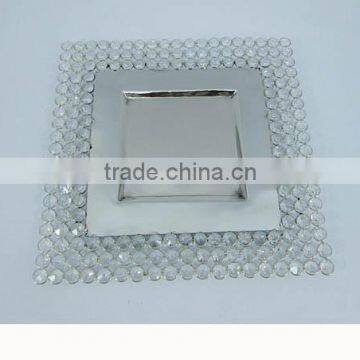 High quality glass bead charger plate