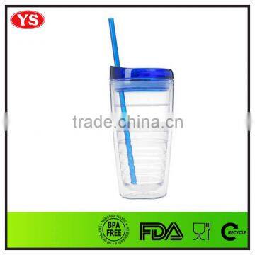 16oz bpa free double wall plastic mugs for promotion