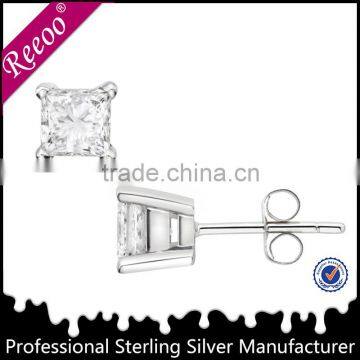 925 silver ear piercing studs one stone sterling silver earrings for men and women