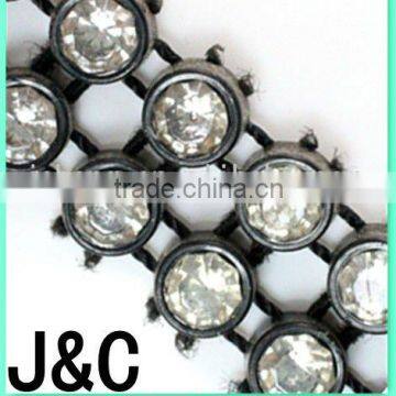 Plastic Chain Mesh Trimming with B rhinestone