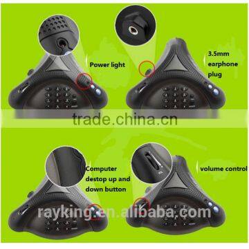 Originally Omni-directional Conference Microphone , USB Smart High Performance Video Speakerphone With DSP Chip photo-2