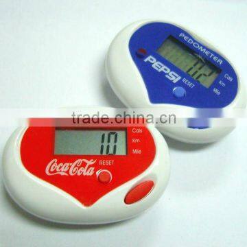 Hot sales heart shape multifunction pedometer for promotion