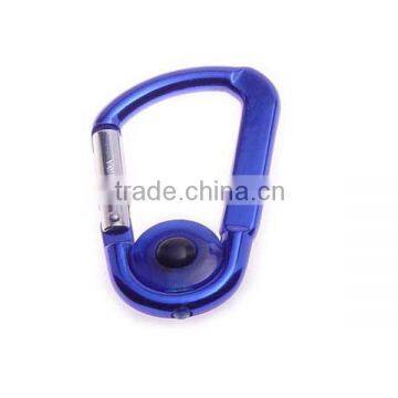 D shape aluminium LED carabiner light