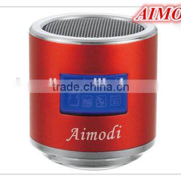 2015 Promotional Best design rechargeable TF card mini speaker,mini speaker clock radio with dimmer mini speaker