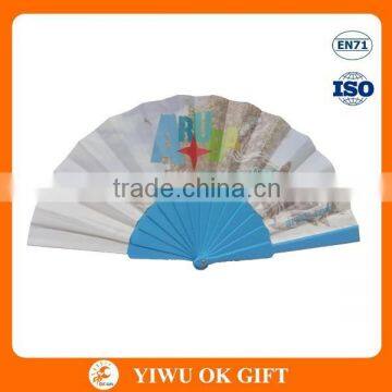 Customized gift hand fan/ Recyclable paper folding fan for promotion