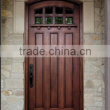 Dark Color Hardwood Domestic Home Wooden Door Factory Sale
