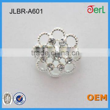 Shinning Small Flower Clear Crystal Alloy Flower Rhinestone Brooch photo-6
