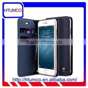 Classic Face Cover Blue Wallet CASE PU Leather Case for Apple iPhone 7 (4.7")