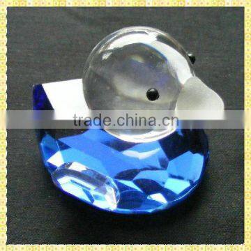 Hot Sale Blue Crystal Duck For Business Cooperation Souvenirs