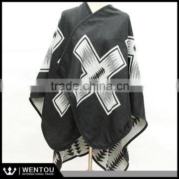 Fashion Cross Pattern Bohemia Style Pashmina Shawl