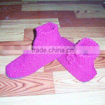 2015 new season 100%cotton hand infant crochet booties baby 3D wholesale sock