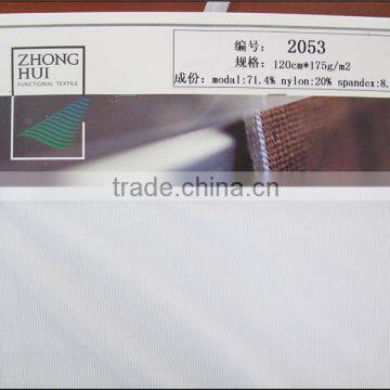 80S Modal Nylon Spandex 2*2 Rib 120cm*185g/m2 for Garments ZH2053