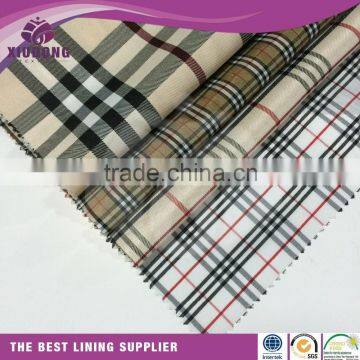 Wholesale Yarn Dyed Polyester Woven Lining Fabric/Cationic Handbag Lining Fabric/Jacket Dobby Lining Fabric