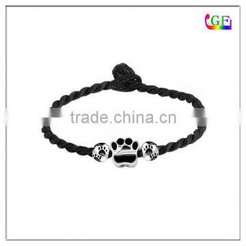 Customized Leather Bracelet men Anchor bead Bracelet