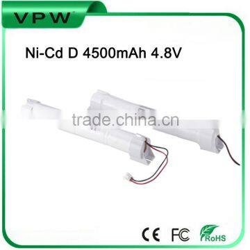 Customized Wholesale Rechargeable Ni-Cd D 4500mAh 4.8V Battery