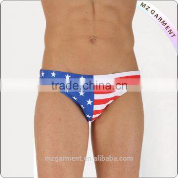 Hot sale fashion high quality sexy flag extreme swimwear for men