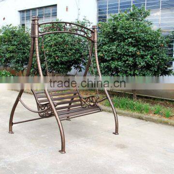 2016 Best Choice Patio Swing Chair Cast Aluminum Outdoor Garden Yard Antique Bronze&White