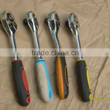 Double Color Handle Quick Release Ratchet Wrench