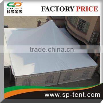 Clear PVC 12x12m High Peak Opened Pagoda Tent in White With White Ceiling Lining for 100 People Wedding Party photo-6