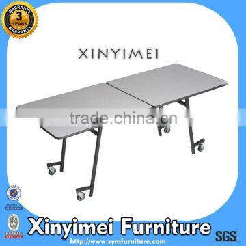 Movable Folding Rectangle Table With Wheels