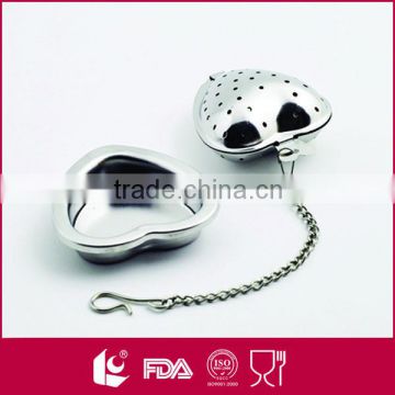 High quality stainless steel heart shaped mesh tea infuser