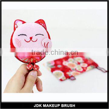 cosmetic makeup tool mini mirror cute cat floral hop-pocket mirror