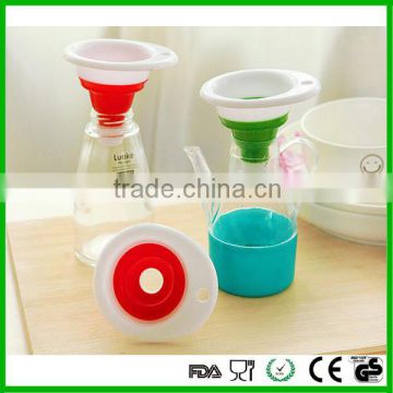 Food grade silicone funnel kitchen tool foldable mini funnel