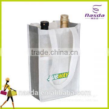 transparent wine bag for two bottles,white non woven wine bag,new style non woven wine bag