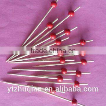 wholesale good quality beautiful beaded bamboo skewers for party